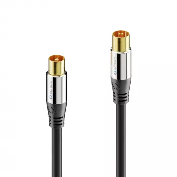 PURELINK Sonero antennekabel 2m S-AC000-020 Premium, koaksialstik til bøsning, 75 Ohm, dobbelt skærmet, hvid