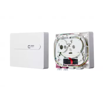 METZ OpDAT ADT splejseboks 2xLC-D OM4 violet ren hvid RAL 9010 1501177H02HC