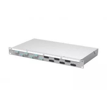 METZ CONNECT VIK 6xSC-D OM3 fiberoptisk patchpanel, 6 porte, SC duplex, 1U, grå 150450BA06-F
