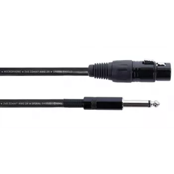 Cordial EM 10 FP XLR til 6,3 mm mono jack audiokabel 10 m sort 14752