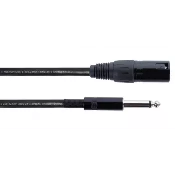 Cordial EM 5 MP XLR til 6,3 mm mono-jack audiokabel 5 m sort 14753