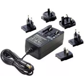 Dehner Elektronik fastspændingsstikstrømforsyning 24V/DC 1A 24W med UK-, USA- & Australien-adaptere (27476)