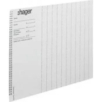 HAGER ZZ90B mærkeark til Legrand Mosaic moduler, A4, hvid, 10-pak