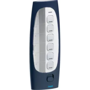 HAGER TU418 trådløs fjernbetjening 7-taster 433,92 MHz rolling code til porte & bomme