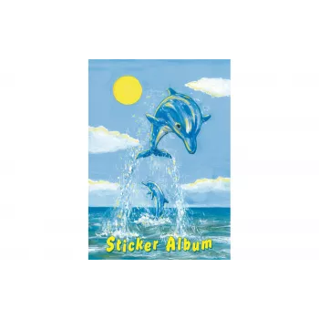 HERMA sticker-album Den lille delfin, A5, 16 sider, coated specialpapir, genanvendelige stickers 15419