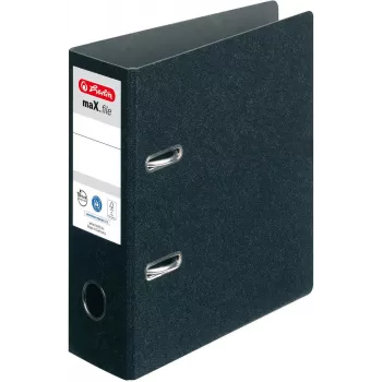 HERLITZ samlemappe DIN A5 højformat 75 mm ryg sort 5175807