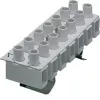 Hager K53 7-Pole Control Line Terminal Block, Screw Connection, DIN Rail Mount, 250V, 24A, Grey