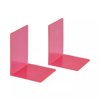 MAUL Bogstøtter 10 x 10 x 13 cm neonlys pink (par)