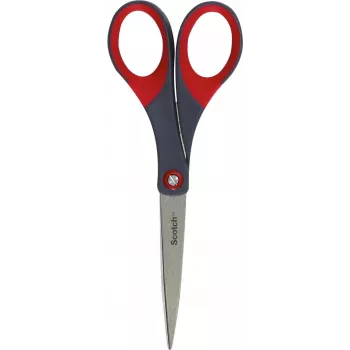 3M Scotch Precision saks 180 mm rød/grå spids rustfrit stål Comfort Grip (1447)