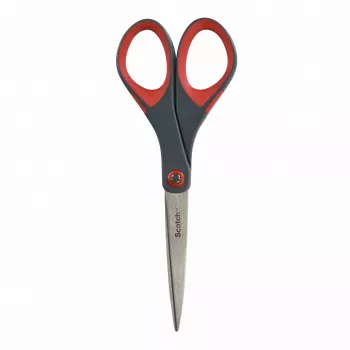 3M Scotch Precision saks 180 mm rød/grå spids rustfrit stål Comfort Grip (1447)