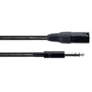 Cordial EM 1 MV XLR til 6,3 mm TRS-jack audiokabel 1 m sort 14810