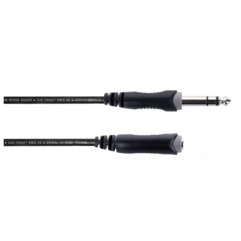 Cordial 14826 6,3 mm stereo-jack-forlængerkabel 10 m sort