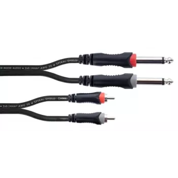 Cordial 14840 lydkabel 6,3 mm mono jack til RCA 1,5 m sort