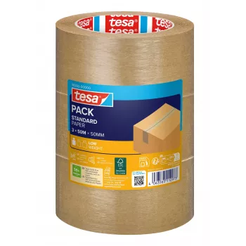 tesa STANDARD ecoLogo® 58292 Pakketape brun 50 m x 50 mm 3 ruller