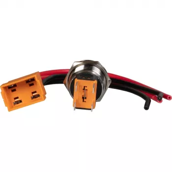JOY-IT Button22C-02 Trykkontakt med låsefunktion, rød, 240 V AC, 15 A, IP67, IK10, tavleindbygning
