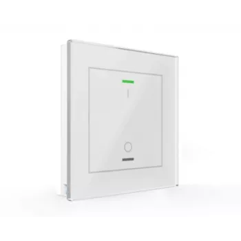 MDT BE-GTL1TW.B1 Glastaster II Light, 1-funktion, RGBW status-LED, temperatursensor, hvid