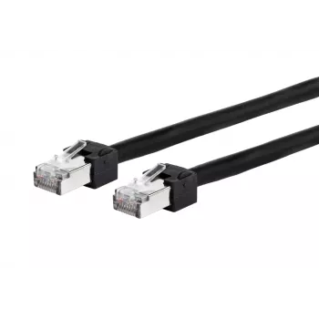 METZ CONNECT 13084U1500-E Cat.6 Ultraflex500 VoIP patchkabel RJ45-stik til RJ45-stik, AWG 26/7, PUR, sort, 1,5 m