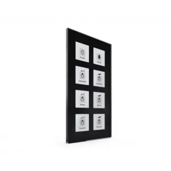 MDT BE-GTT8S.01 glas-trykknap Plus 8-faset sort med temperatursensor