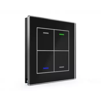 MDT Glas-taster II Light 4-funktion RGBW sort BE-GTL4TS.01S