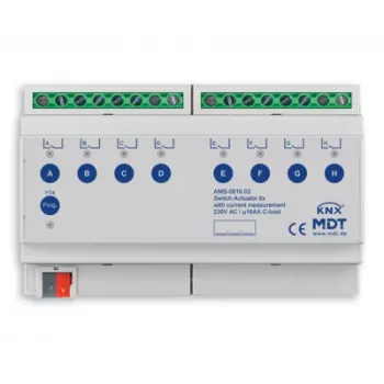 MDT AMS-0816.03 KNX kontaktaktor, 8-kanal, 16 A, 8 TE