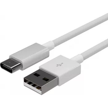 FLEXLINE FL31-13043 USB-A til USB-C lade- og synkroniseringskabel, 2.0, ABS, hvid, 2m