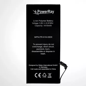 PowerRay batteri PR-616-0809 til iPhone 6, 1810 mAh, bulk