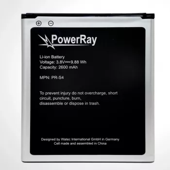 PowerRay batteri PR-S4 til Samsung Galaxy S4, 2600 mAh, bulk