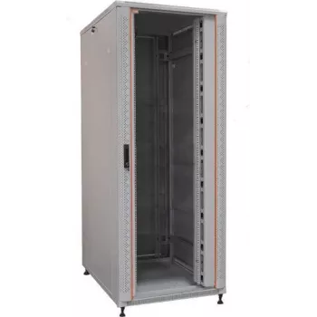 IT-BUDGET 19 inch serverrack SRK 42U, 800x1000 mm, glas-/ståldør, kabelkanaler, monteret, lysegrå (99ITB19SRK42810GGNM)