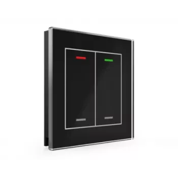 MDT Glass Push-button II Light 2-delt RGBW sort BE-GTL20S.01S