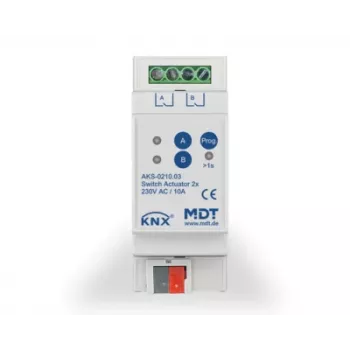 MDT KNX kontaktaktor 2-faset, 2TE REG, 10A, 230V AC AKS-0210.03