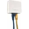 IT-BUDGET Cat.6A UTP pålagt netværksdåse, 2 x RJ45, ren hvid, horisontal kabelindføring, PoE+ 90ITBDDAPE