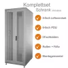 IT-BUDGET 19 inch Server Rack SRK Complete Set - 42U - WxD 800x1000 mm - Perforated Double Doors Front + Rear - 4 Active Fans - PDU - Shelves - Assembled - Light Grey 99ITB19SRK42810DTGM