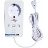 M-E MODERN-ELECTRONICS ME WA-5 vandmelder med integreret stikkontakt, 230V, 2m sensorkabel, akustisk alarm >85dB, rød LED, Schuko-stikkontaktomskiftning 16A