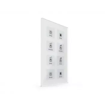 MDT BE-GT08W.01 KNX glas-tastsensor Plus, 8-kanal, hvid