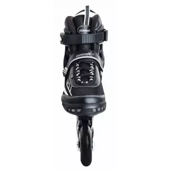 MUUWMI AU 442 inline skøjter, størrelse EU 42, sort/hvid, ABEC 7 kuglelejer, 80mm hjul, aluminiumsramme