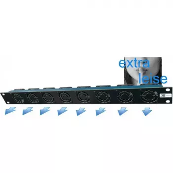 Liebernetz 19-SILENT Fan Unit - Horizontal Exhaust - 50 m³/h Airflow - 1U - 12V DC - Super Quiet 15 dB - Black (90LN19LUE1HE8BRS)