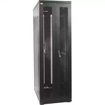 IT-BUDGET 19 inch Server Rack SRK Complete Set - 42U - 600x1000 mm - Perforated Double Doors Front + Rear - 4 Active Fans - PDU - Shelves - Assembled - Black 99ITB19SRK42610DTSM