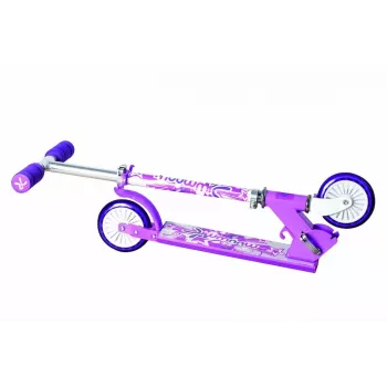 MUUWMI KiddyScooter Racing 3-hjulet løbehjul til børn, pink