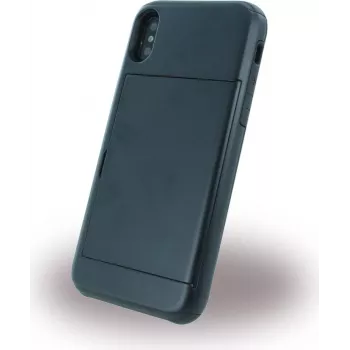 CYOO Slid Style kortlomme hard cover til Apple iPhone X – sort