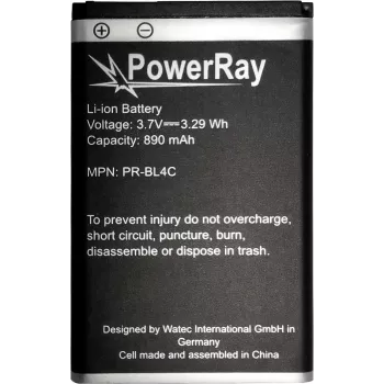 PowerRay PR-BL4C 890 mAh Li-Ion-batteri til Nokia 6300, bulk