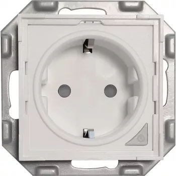 PowerRay WiFi smart stikkontakt PR-SSO-01, rammeløs hvid, 16A, app- & stemmestyring, type F