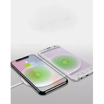 CYOO CY120899 Mini Dual Phone Wireless Charging Pad - White - Qi Standard