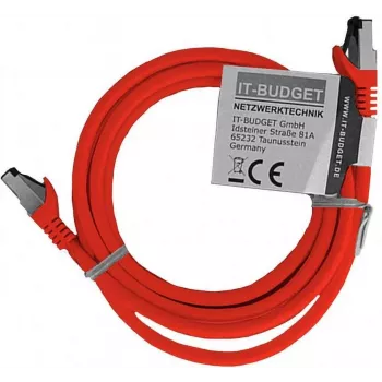 IT-BUDGET rent kobber premium patchkabel - Flex AWG 26 - Cat.8.1 - 2000 MHz - halogenfri - PoE+ - 40Gbit - rød - 2 m 90ITBFLEX81PK2R