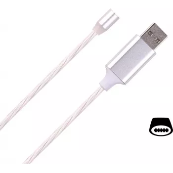 CYOO Flow Light Magnet USB Type-C-kabel 1 m hvid LED-ladekabel data-synkronisering CY121476