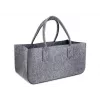 Schramm NEW-4543 mørkegrå filt-brændekurv og opbevaringskurv 50x25x25 cm