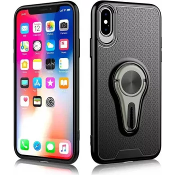 CYOO 360° drejelig ventilationsholder cover til iPhone Xs Max – grå CY121003