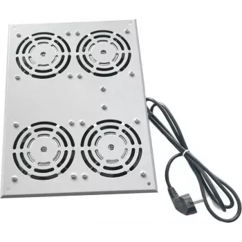 IT-BUDGET ventilatorenhed til SRK-stativskabe - 4 aktive ventilatorer - 640 m³/h - termostat - kontakt - lysegrå (90ITB19SRKFAN4G)