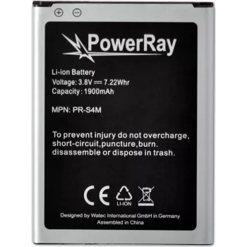 PowerRay batteri PR-S4M til Samsung Galaxy S4 Mini, 1900 mAh, Bulk (PR-S4M)