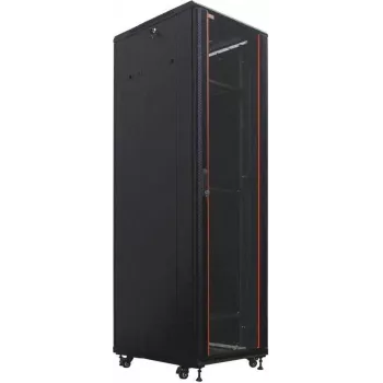 IT-BUDGET 19 inch netværksskab SRK - 38U - 600x600 mm - glas-/ståldør - monteret - sort (99ITB19SRK3866GSNM)