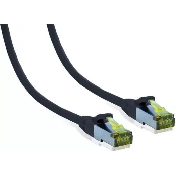 IT-BUDGET Cat.6A full copper premium patchkabel med Cat.7 råkkabel, S/FTP, 600 MHz, 10G, PoE+, LSZH, sort, 10 m 90ITB6A7PK10S